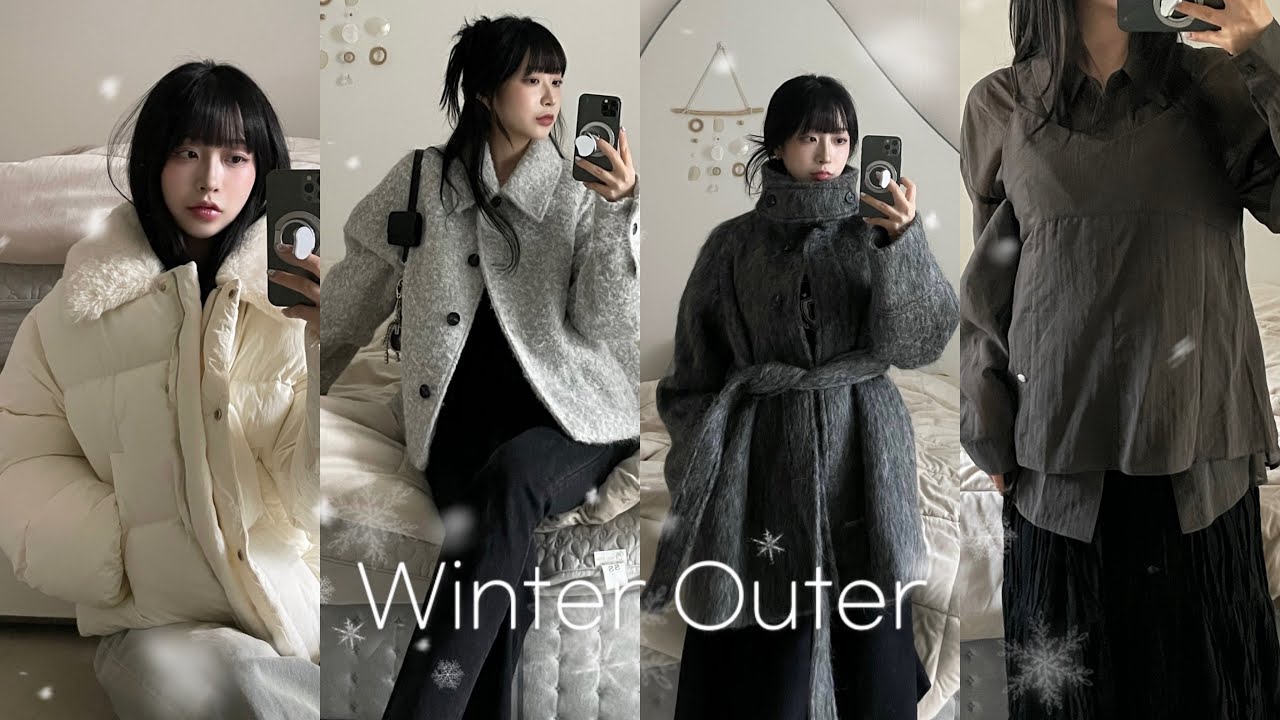 [Unboxing] ❅˖⁺ 블프에 산 겨울 아우터 언박싱 with 아틀리에 나인 (패딩,코트,레이어드셔츠) ₊·