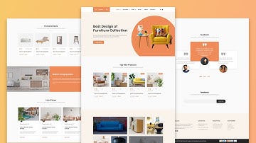 Create A Furniture Website Using HTML, CSS & JavaScript
