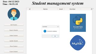 Python Project with Tkinter GUI and MySQL | بالعربي