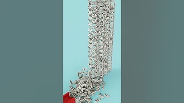 Domino Towers Smash   Satisfying 3D Animation #loop #oddlysatisfying  #3dloop #blender #animation