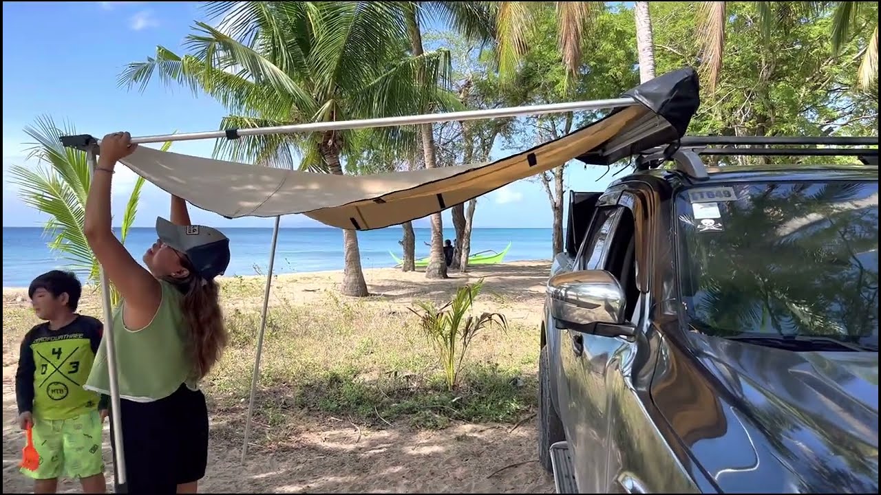 one of the beautiful beach na my estuaries sa Lobo batangas #carcamping#nissannavara4x2