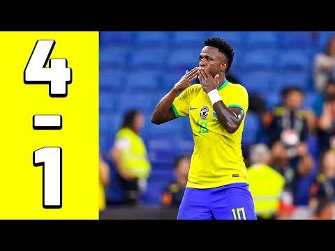 VINI SHOW! Brazil x Guinea 4-1 Full Highlights Goals 17/06/2023