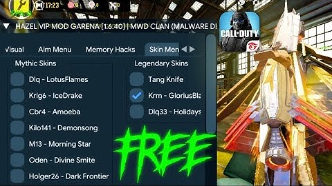 Codm Mod Menu GARENA 1.6.40 FREE | Hazel VIP Cracked
