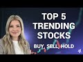 Top 5 stocks trending at marketbeat buy sell or hold