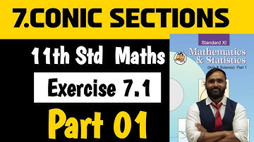 11th MATHS | 7. Conic Sections | Exercise 7.1 | Part 1 | PRADEEP GIRI SIR