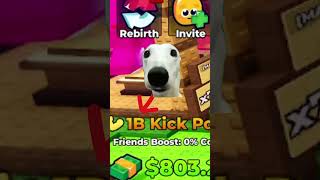 1B KICK POWER!! in Kick a Lucky Block #roblox #brainrot #games