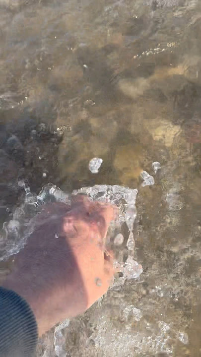 50 degrees, calm waters, and a little quartz pocket #rockhound #rock #quartz #stone #minerals