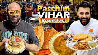 Street Food At Paschim Vihar |  Gupta Kachori Sabzi, Chole Kulche, Om Ji Poori Aloo, Chole Bhature