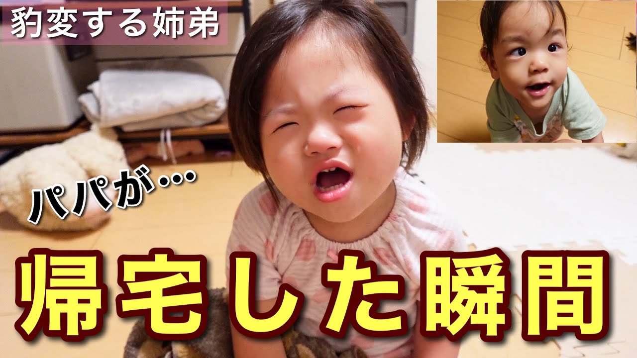 【一部始終】嘘でしょ…パパ帰宅後に豹変する4歳姉と2歳弟に密着！