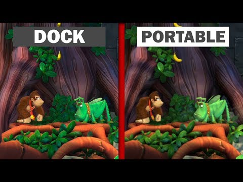 Donkey Kong Tropical Freeze Switch | Portable vs Dock | Graphics Comparison