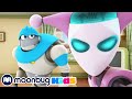 No No Nannybot - with Subtitles | Arpo the Robot | Cartoons for Kids | Moonbug Literacy