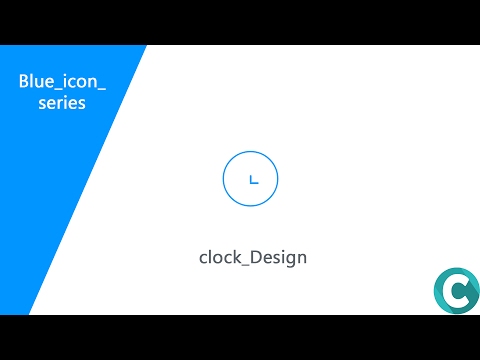 blue clock icon in html and css