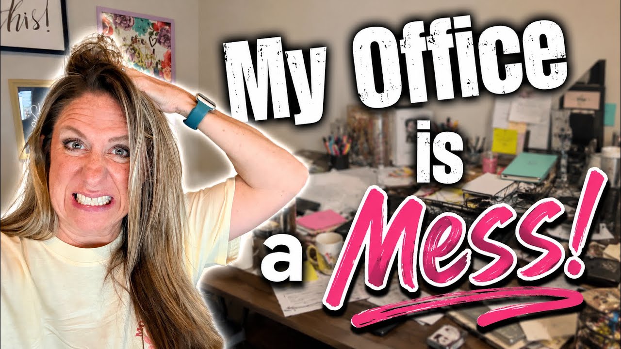 CLEANING/ORGANIZING MY MESSY OFFICE! | SEE JUST HOW MUCH PLANNER STUFF I REALLY HAVE