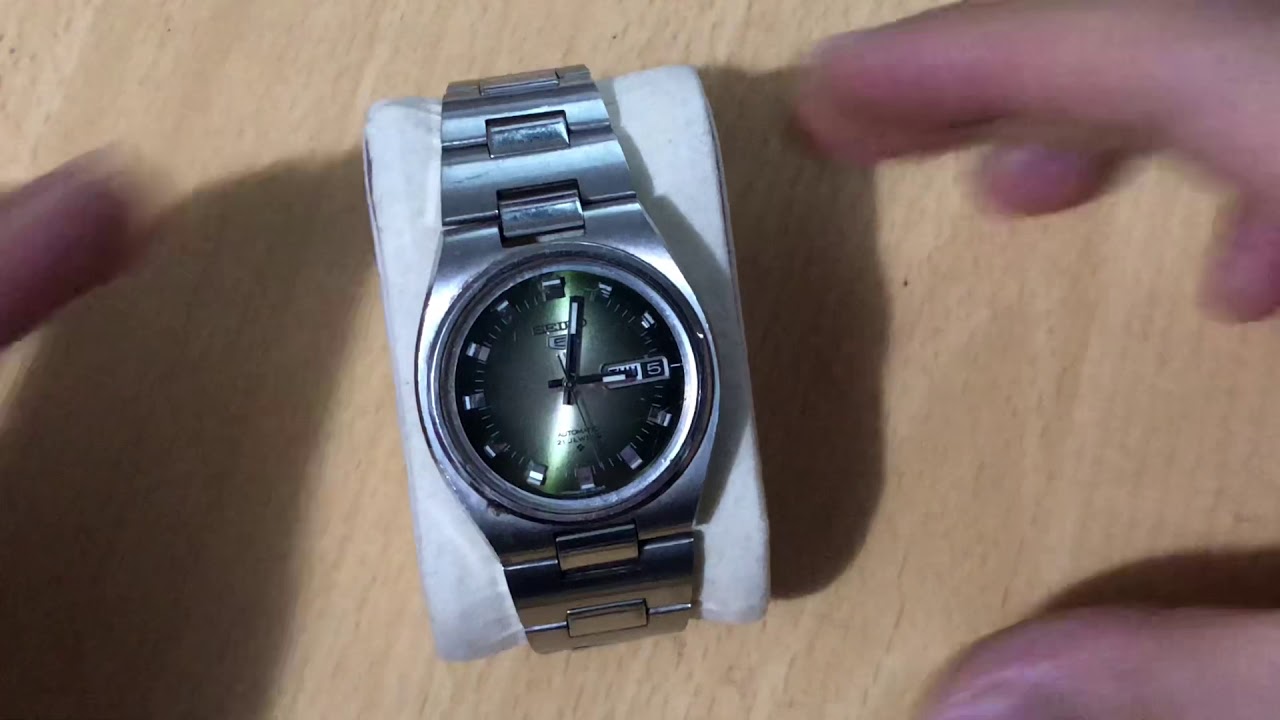 How to set Time Day Date on Seiko 5 vintage 6119-7450 - YouTube