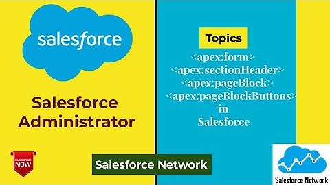apex:form, apex:sectionHeader, apex:pageBlock, apex:pageBlockButtons in Salesforce.