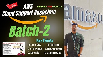 🔥New Course Alert🔥 Batch 2 🔥 AWS Cloud Support Associate| First time ever🧠🔥 | AWS #amazon