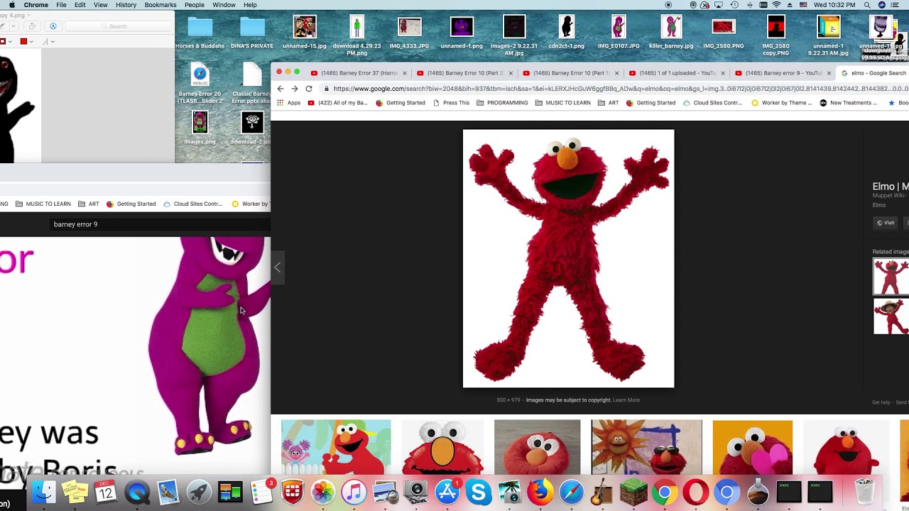 Elmo Gets Barney Errorkilled Barney Error 38 Youtube