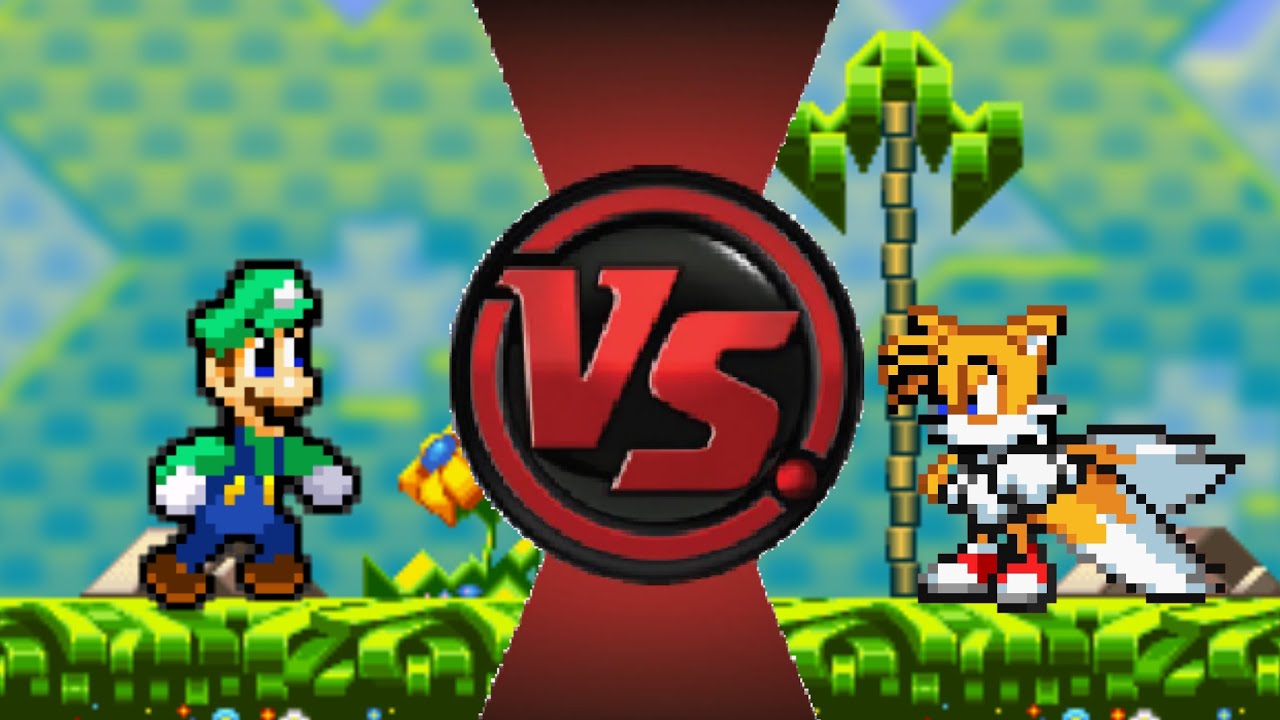 Luigi vs Tails Sprite animation - YouTube
