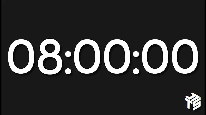 8 Hour Countdown Timer & Alarm - 1080p - COUNTDOWN