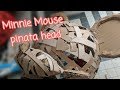 Minnie Mouse cardboard pinata head