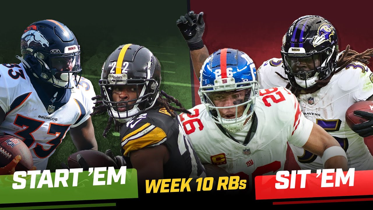 Nfl Rbs Starting Start Em, Sit Em RBs: Week 10 - YouTube