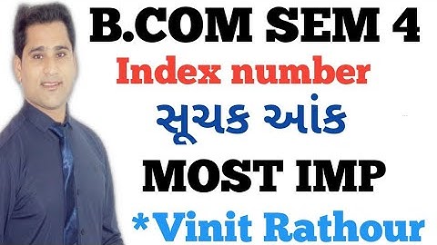 #1 | Index numbers statistics | part-1 | સૂચક આંક | introduction | SYBCOM SEM -4 |