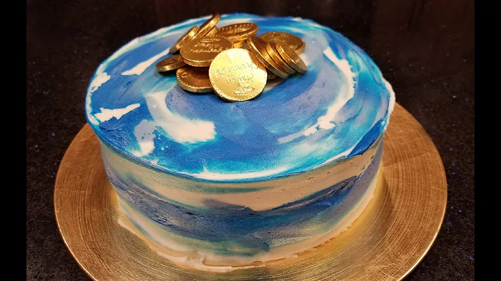 Festive Hanukkah Zebra Cake