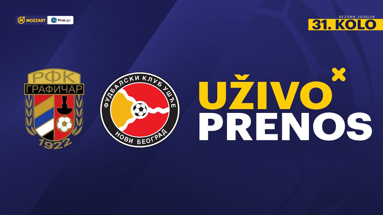 RFK Grafičar - Ušće Novi Beograd Mozzart Bet Prva liga Srbije 2025/26 31. Kolo