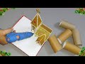 Unique Economical Christmas decoration idea with Empty roll | Best out of waste Christmas craft🎄54
