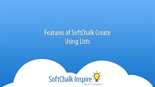 Lists with SoftChalk Create