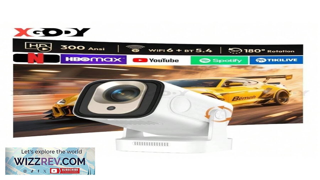 4K HD Portable Projector 1080P WiFi Bluetooth 12000LMS Video Mini Home Theater