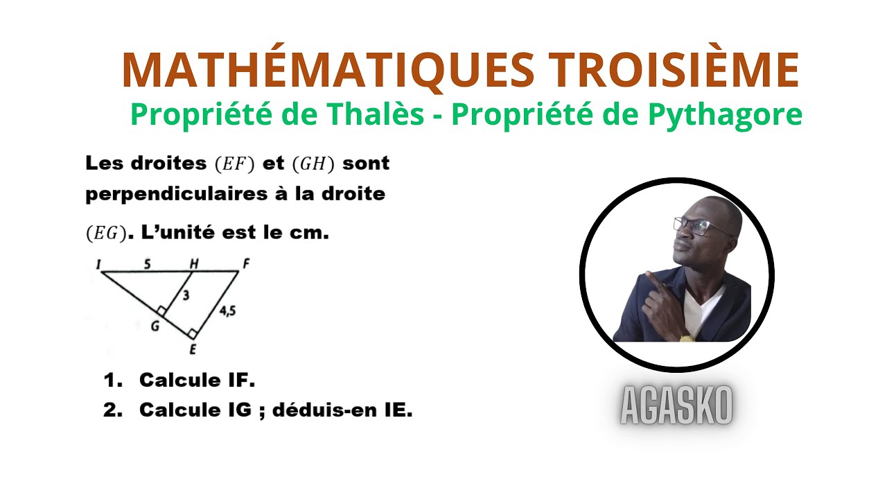 Combiner Thalès et Pythagore – Trouver une longueur inconnue | Troisième