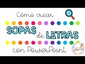 Cómo crear SOPAS DE LETRAS con PowerPoint 💗 Colour me Confetti