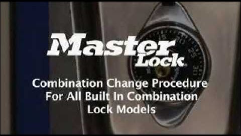 Master Lock Built-In Locker Lock Combination Change Procedure - Training Video
