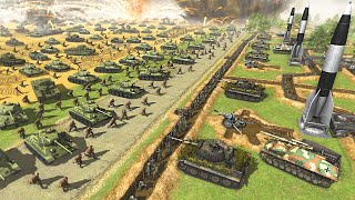 German V-2 Rocket MEGA-FORTRESS vs 5,000 RUSSIAN ARMY! - Men of War: WW2 Mod