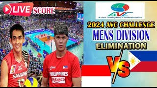 LIVE!  PHILIPPINES VS INDONESIA  2024 AVC CHALLENGE CUP MENS DIVISION ELIMINATION  LIVE SCOREBOARD