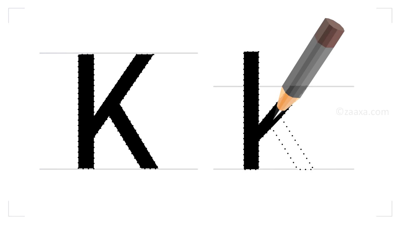 How to write the english letter K?