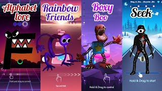 Alphabet Lore vs Rainbow Friends vs Boxy Boo vs Seek | Smash Colors - Tiles Hop - Beat Jumper