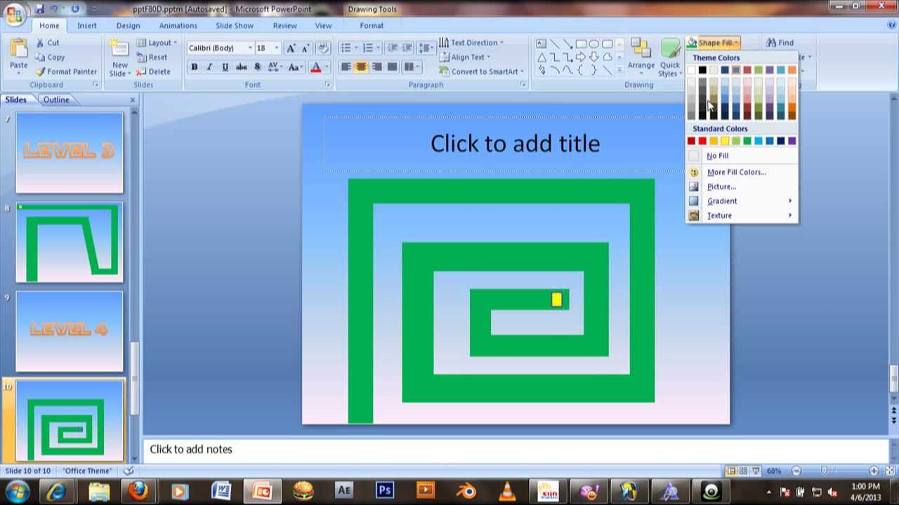 making a maze game with powerpoint 2007 part 3 youtube powerpoint maze game