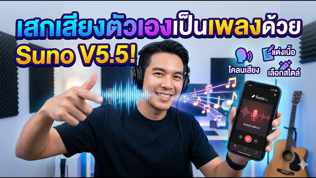 ⁣เสกเสียงตัวเองเป็นเพลงด้วย SUNO V5.5