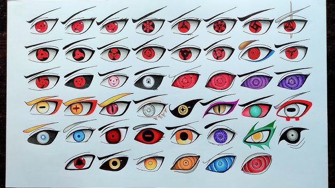 sharingan eye drawing