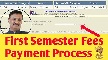 NIOS D.EL.ED First Semester Fees Payment Process || Untrained Teachers || OS News