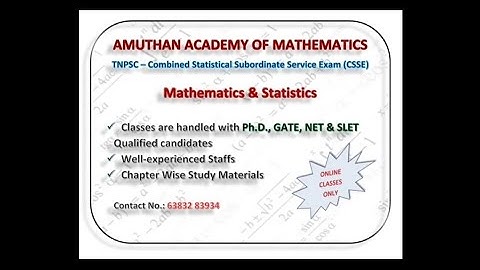 TNPSC - CSSE 2022-BHS- MATHEMATICS PAPER SOLVED Q & A Shortcuts - PART IV - Amuthan Online Academy