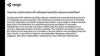 Construction AP Software: Streamlining Workflows
