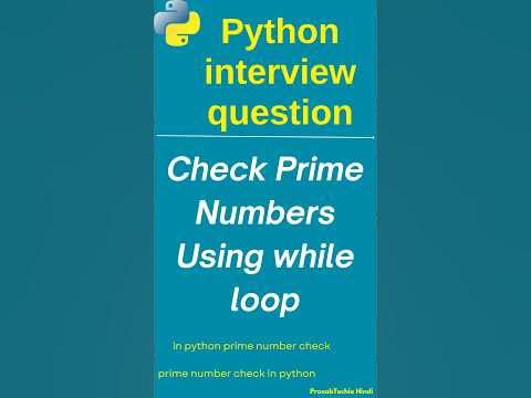 prime number checking using while loop in python | python prime number ...