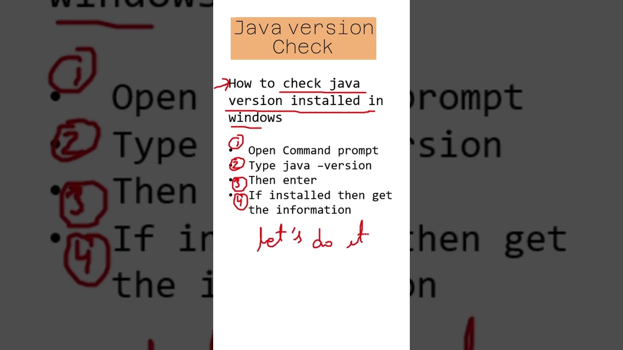 Check Java Version in windows | 