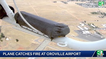 Plane erupts in flames after failed takeoff at Oroville airport