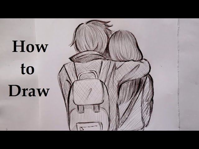 How to draw an anime couple kissing (Step by step tutorial) 