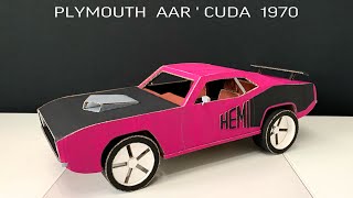 How to make car (Plymouth Cuda). Diy cardboard car