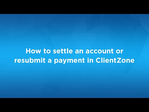 Accounts - How to settle an account or resubmit a payment in ClientZone